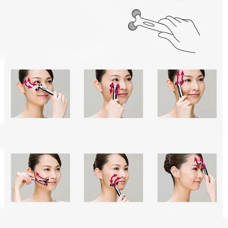 3D Facial Roller & Eye Massager Device